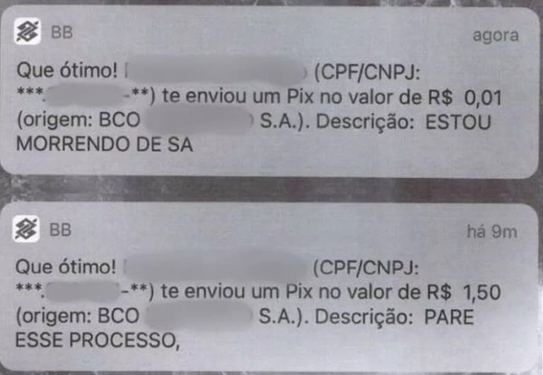 Bloqueado nas redes sociais, idoso passa a enviar PIX de R$ 0,01 com mensagens de importunação a ex e é preso