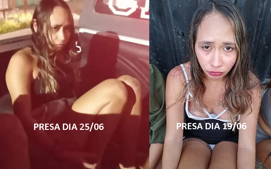 Mulher é presa pela segunda vez em uma semana fazendo assaltos com comparsas em Parnamirim