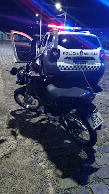 3ºBatalhão recupera motocicleta roubada em Rosa dos Ventos, Parnamirim/RN.