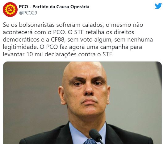 Partido da Causa Operária parte para cima do STF