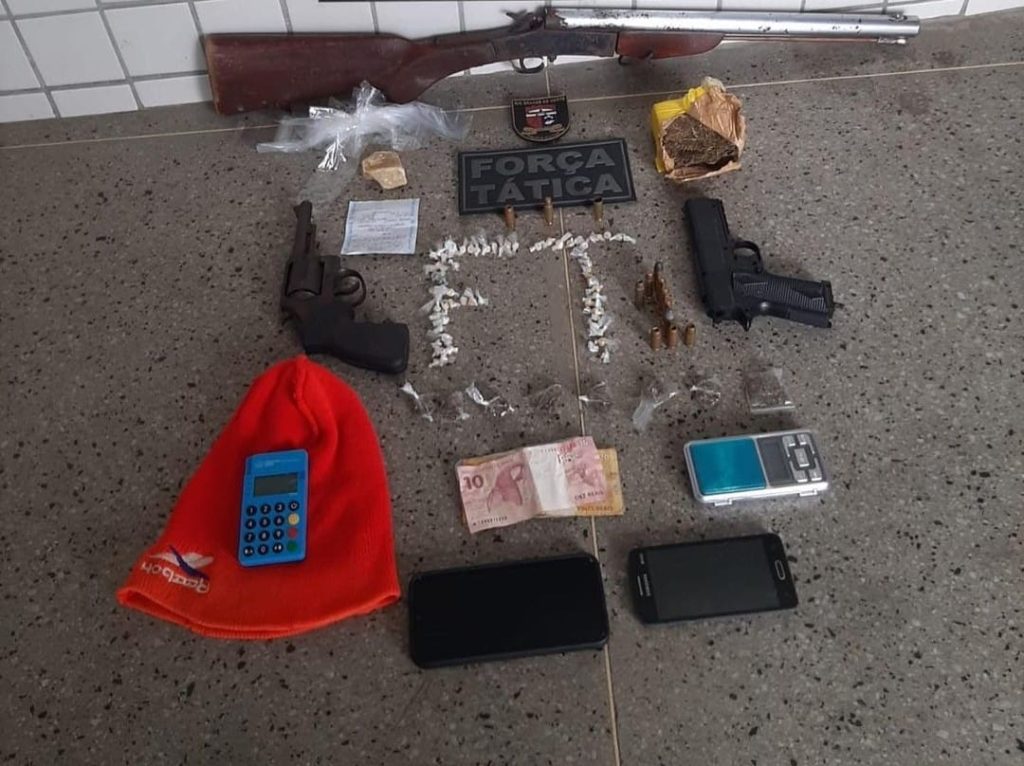 Polícia Militar prende casal ligado a facção criminosa no município de Afonso Bezerra/RN