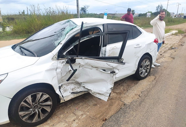 Bebê de três meses fica ferido em acidente de trânsito na BR 304 em Mossoró no Oeste Potiguar