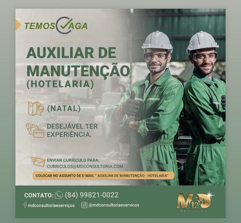 Auxiliar de Manutenção – Hotelaria