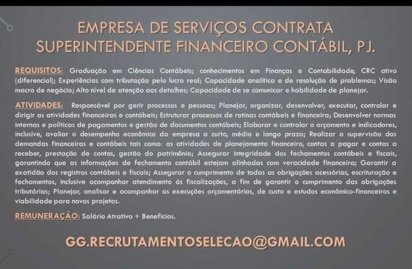 Superintendente Financeiro Contábil