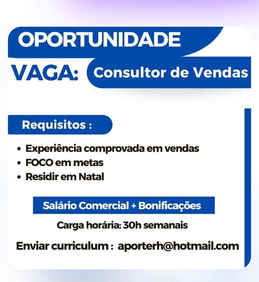 Consultor de Vendas