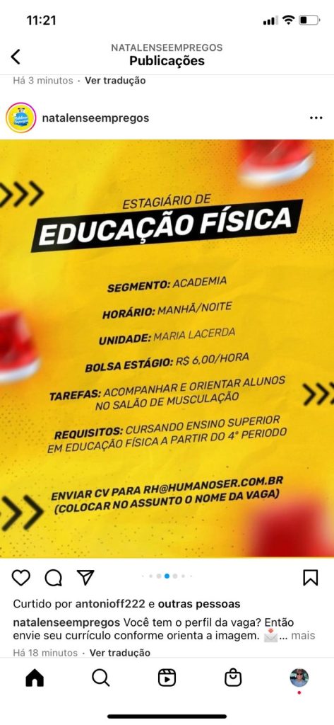 Estágio em Educação Física