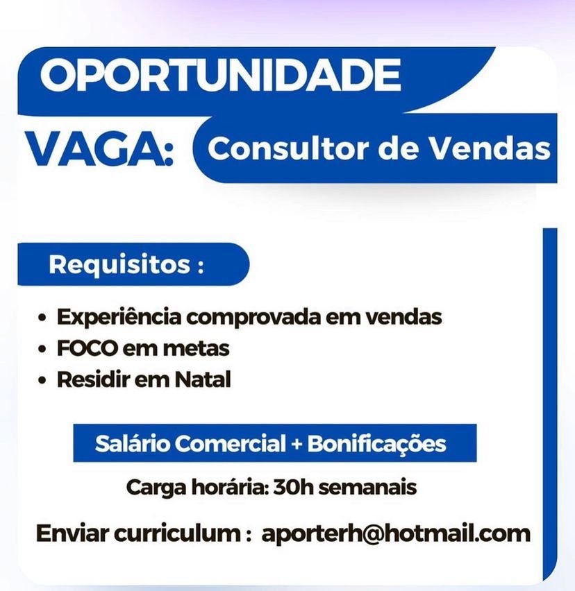 Consultor de Vendas