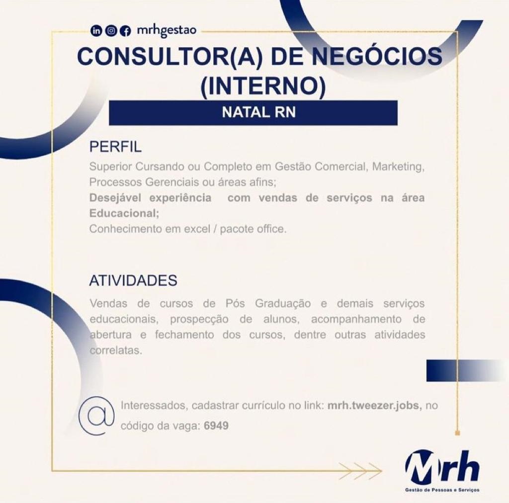 Consultor(a) de Negócios Interno