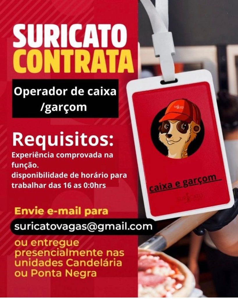 Operador de Caixa e Garçom