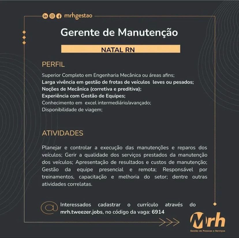 Gerente de manutenção