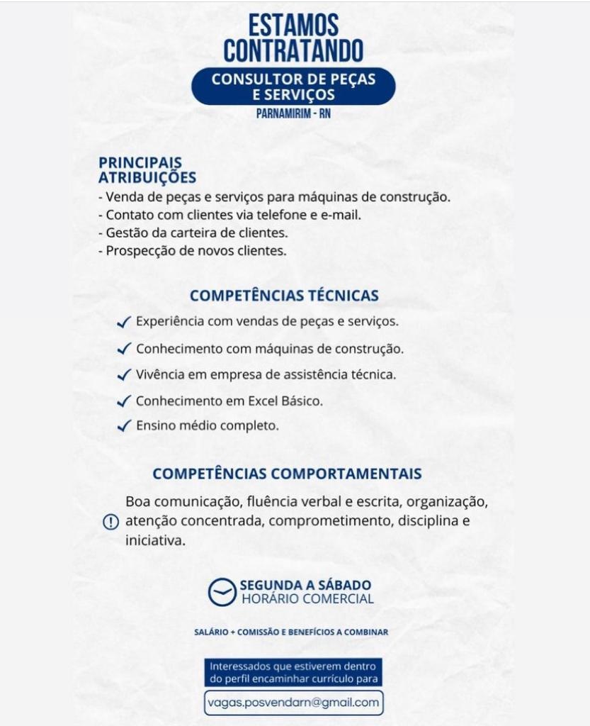 Consultor de Peças e Serviços