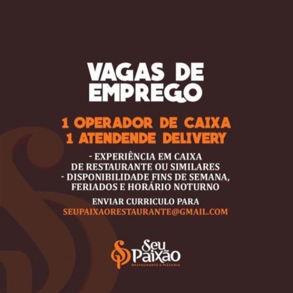 Operador de Caixa e Atendente Delivery