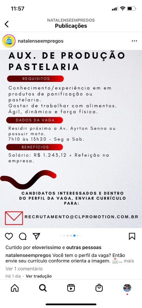 Auxiliar de Produção – Pastelaria