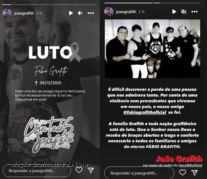 Banda Grafith presta homenagem pela perda do caicoense Fábio Grafith