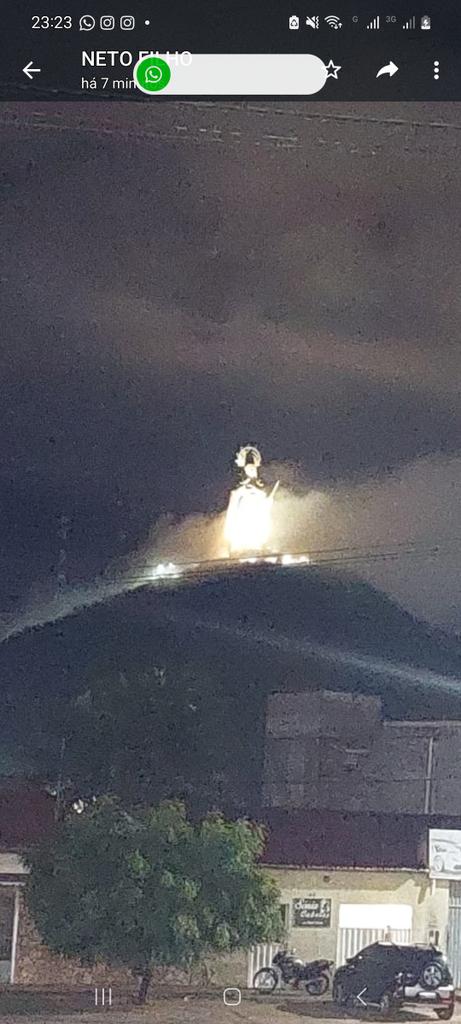 Fake News: Imagem de Santa Rita não foi incendiada por criminosos no RN