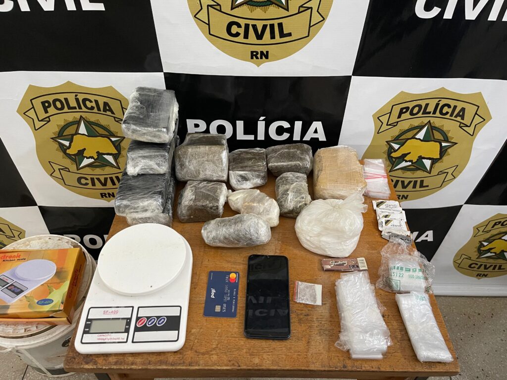 Suspeito por tráfico de drogas é preso em Santa Cruz; entorpecentes foram apreendidos