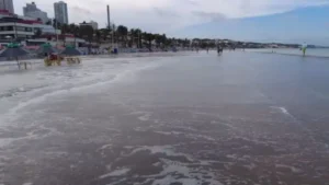 Maré alta em Ponta Negra não afeta estabilidade da engorda, afirma prefeitura