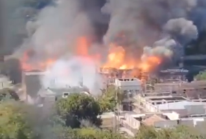 Incêndio atinge cidade cenográfica nos Estúdios Globo